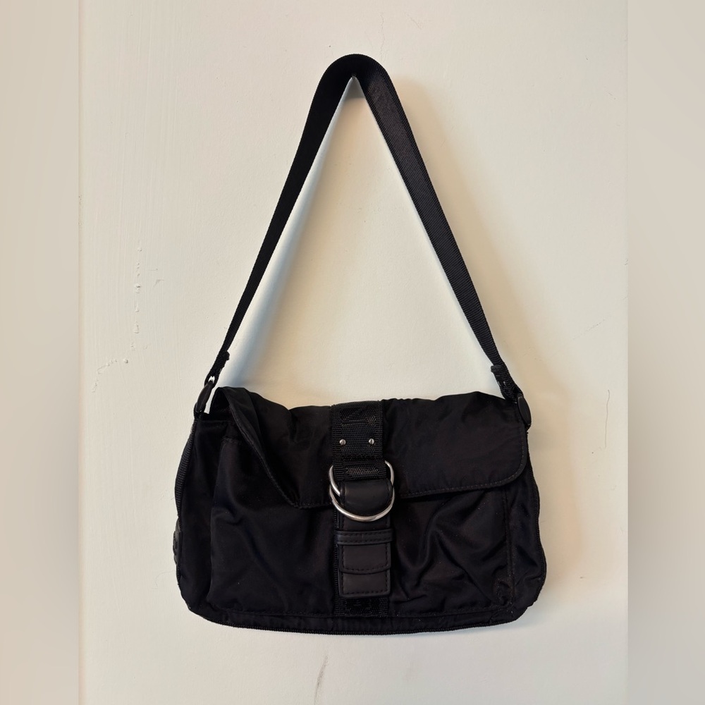 Lauren Ralph Lauren Black Shoulder Bag with Buckle Detail